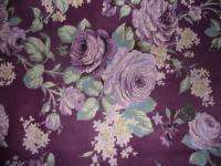 12 Block Log Cabin Pre cut Quilt kit Pretty Purple Rose Floral Fabric 
