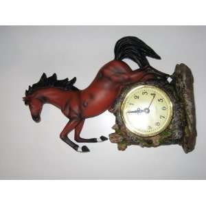 Rearing Horse Clock 