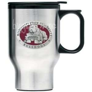com Mississippi State Bulldogs Stainless Steel Travel Mug Mascot Logo 