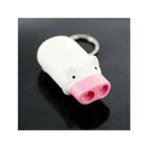 LED Mini Pig Piggy Flashlight (White)