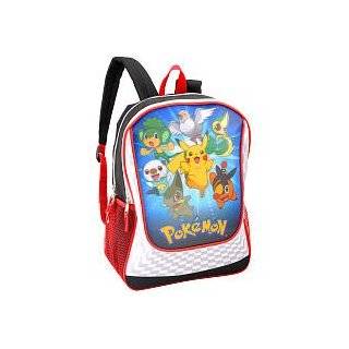 Pokemon Evolution 16 Inch Backpack   Black, Grey, and Red