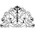 Large Wrought Iron Wall Plaque Decor 40x26   86187