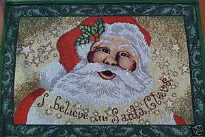 HOLIDAY DOORMAT I BELIEVE IN SANTA TAPESTRY ACCENT RUG  