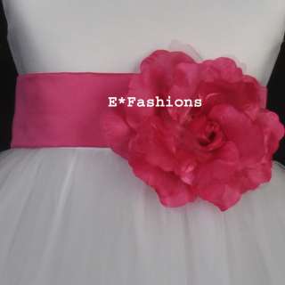 Color Fuchsia Hot Pink (auction is for tiebow sash and flower only)
