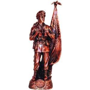 Army Soldier Statue   Antique Bronze Finish 
