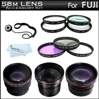 58mm Fisheye All In Lens Kit For Fuji FujiFilm HS20 EXR, HS30EXR 