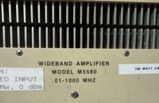 IFI Wideband Amplifier Model M5580 .01 1000 MHz AMP5580 Instruments 