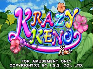 Krazy Keno by IGS 8 Liner Game Board  
