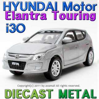 2008 i30 ElantraTouring Silver Diecast Mini Cars Toys Hyundai Motor 