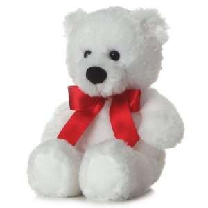  Aurora 15 Plush HUGGY BEAR White w/ Red Bow Sports 