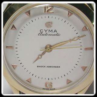 VINTAGE CYMA   14K SOLID GOLD   AUTOMATIC   BEAUTIFUL MANS WATCH 