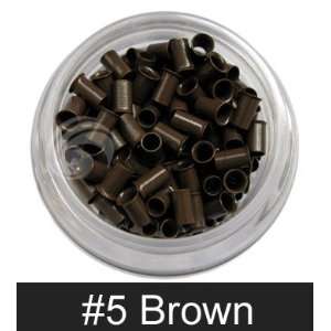 Copper Micro Rings Link Hair Extensions #5 Brown