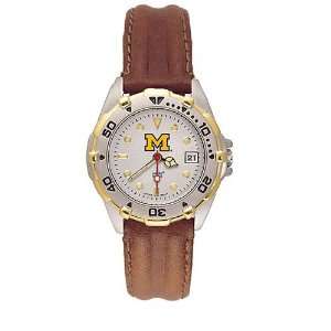  Michigan Wolverines Ladies All Star Watch w/Leather Band 