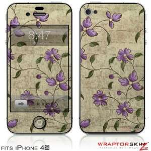   4S Skin Flowers and Berries Purple by WraptorSkinz 