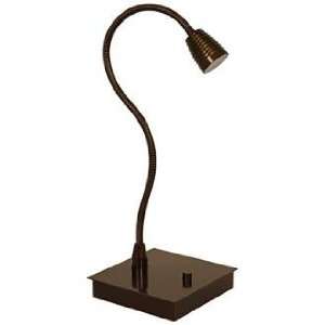  Mondoluz Imu Bronze Square Base LED Gooseneck Desk Lamp 