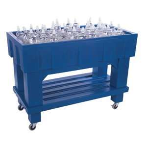  Blue Texas Icer 710 Insulated Ice Bin / Merchandiser with 