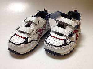 Infants Toddlers Reebok Off the Hinges Velcro Running Gym Shoes White 