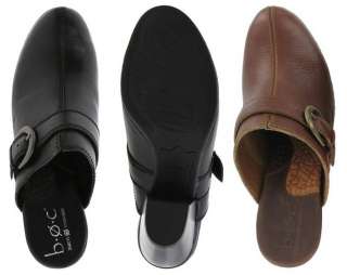 BORN b.o.c. Leather Slip On Clogs in Black or Tan  