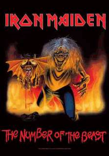 New IRON MAIDEN Cloth Poster Flag   Number Beast 82 83  