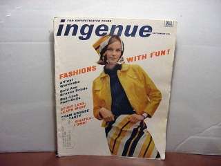 Vintage INGENUE Magazine September 1966 Issue  