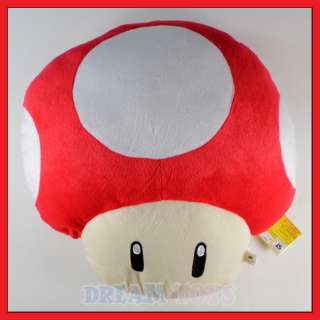 15 Super Mario Bros Red Mushroom Plush Cushion/Pillow  