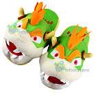 NEW Super Mario Bros King Bowser Soft Plush Doll Home Shoes Slippers