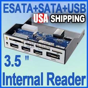 Internal 3.5 USB 3.0 Hub Card Reader eSATA Combo Box  