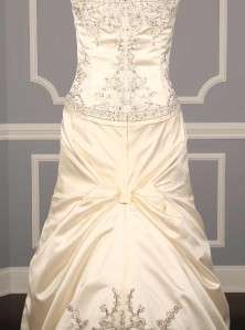 AUTHENTIC Reem Acra 3808 Magnifique Silk Satin Strapless Couture 