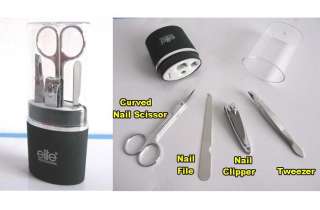 pc Manicure Pedicure Set Kit in compact vanity case  