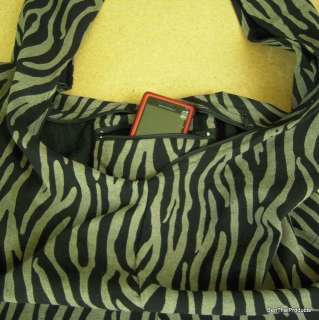 Zebra Hippie Hobo Sling Crossbody Bag Purse Messenger Shoulder Top Zip 