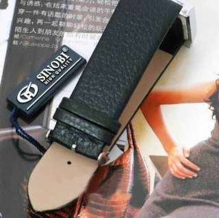New elegant black brown mens fashion quartz wristwatch  