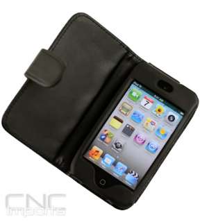 DELUXE LEATHER FOLDING CASE FOR APPLE IPOD TOUCH iTouch 4G 4th Gen 