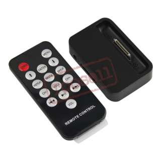 NEW REMOTE CONTROL CHARGER AUDIO DOCK FOR iPhone 4 4G BLACK  