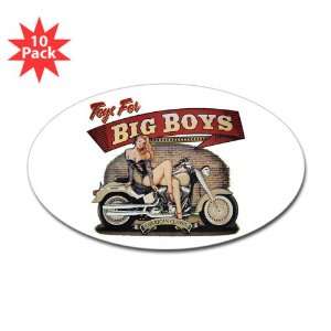  Sticker (Oval) (10 Pack) Toys for Big Boys Lady on 