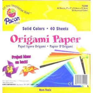  Pacon 72200   Origami Paper, 30 lbs., 9 x 9, Assorted 