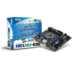  MSI LGA1155/Intel H61/DDR3/USB3.0/A&GbE/MATX Motherboard 