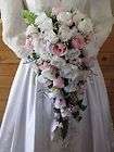 Kissing Ball Pink White Rose Wedding Bridal Bouquet  