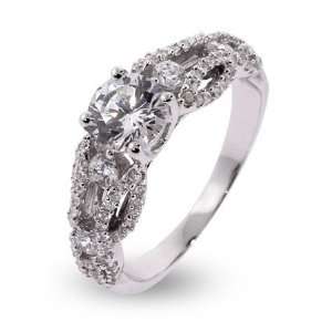  Intricate Woven Style CZ Engagement Ring Size 5 (Sizes 5 6 