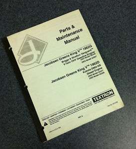 Jacobsen Greensking 5 V Parts/Maintenance Manual Guide  