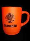 JAGERMEISTER GLASS CUP MILK GLASS DESIGN FROSTED TOP