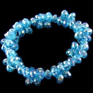  Faceted rainbow crystal stretch bracelet 7 B41501
