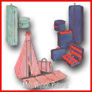   Barbie Tammy Accessories ~ Luggage Suitcase Garment Bag Hat Box  