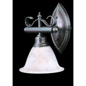   / White Marble Metalcraft Wrought Iron Reversible Wall Sconce from
