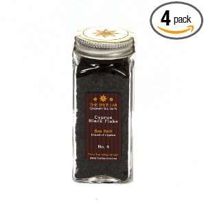 The Spice Lab Cyprus Black Flake Sea Salt, Island of Cyprus (Pack of 4 