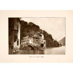 com 1908 Print Nesso Lake Como Italy Italian Waterfront Architecture 