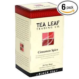 Tea Leaf Trading Company Cinnamon Spice Tea, 20 Count Bags (Pack of 6 
