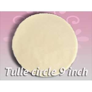  9 Ivory Tulle Circles   25 Pcs 
