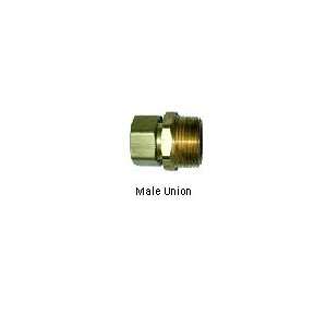 Male Union Brass Compression Fitting 3/8 OD Tube to 3/8 NPT (Package 