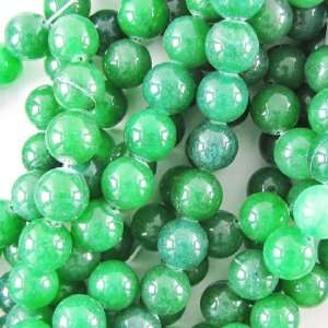  14mm dark green jade round gemstone beads 16 strand