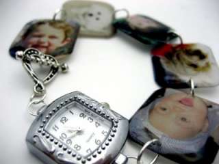   memory charm bracelet watch with your photos NEW mommy jewelry  